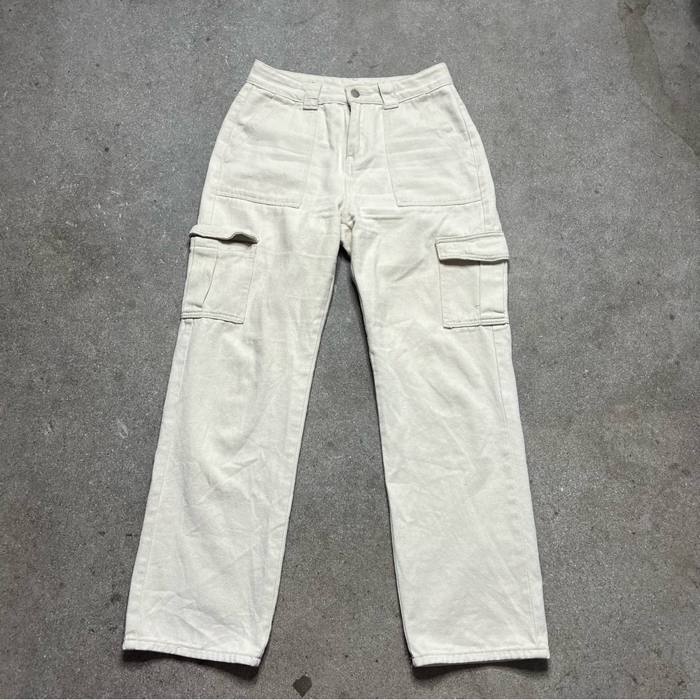 Beige Cargo Utility Pants 🪖✨